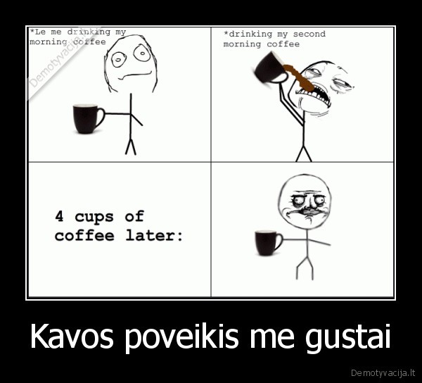 Kavos poveikis me gustai