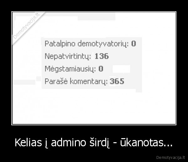 Kelias į admino širdį - ūkanotas...
