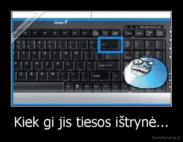 klaviatura,tiesa,tekstas,backspace