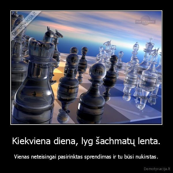 Kiekviena diena, lyg šachmatų lenta.