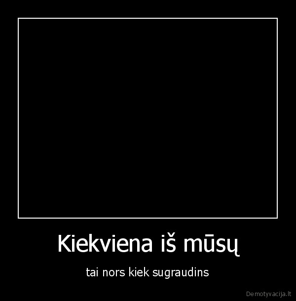 Kiekviena iš mūsų