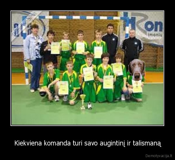 Kiekviena komanda turi savo augintinį ir talismaną