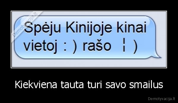 Kiekviena tauta turi savo smailus