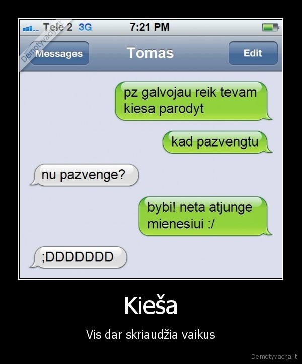 kiesa,kestis,sms, susirasinejimas