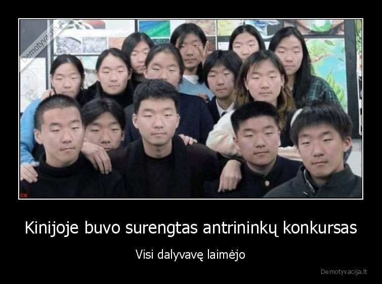 antrininkai,vienodi, zmones,kinija