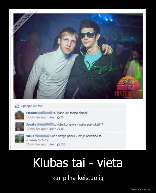 klubas,vieta