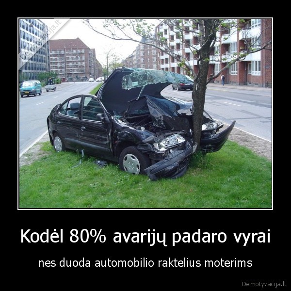 Kodėl 80% avarijų padaro vyrai