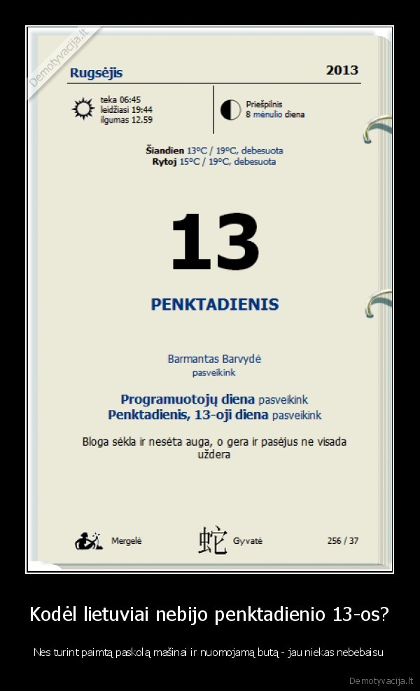 penktadienis, 13,paskola,lietuviai, drasus