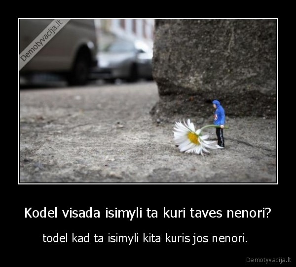 Kodel visada isimyli ta kuri taves nenori?