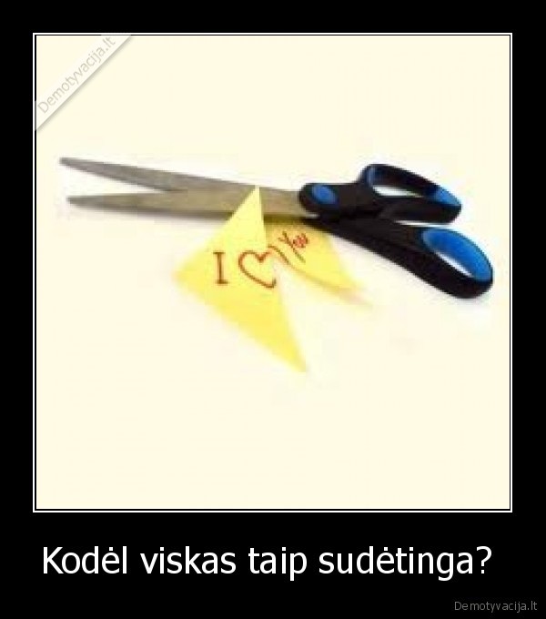 Kodėl viskas taip sudėtinga? 