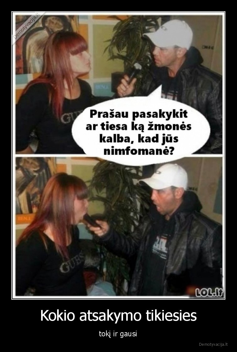 klausimas,interviu,nimfomane,atsakymas