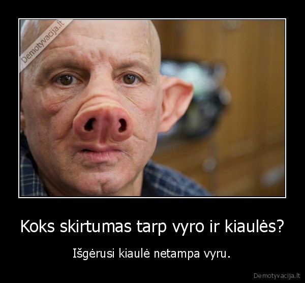 skirtuams,vyrai, kiaules