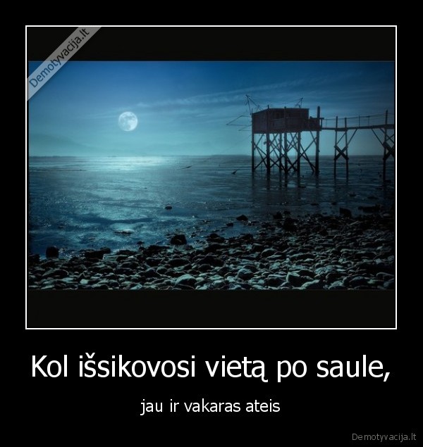 Kol išsikovosi vietą po saule,
