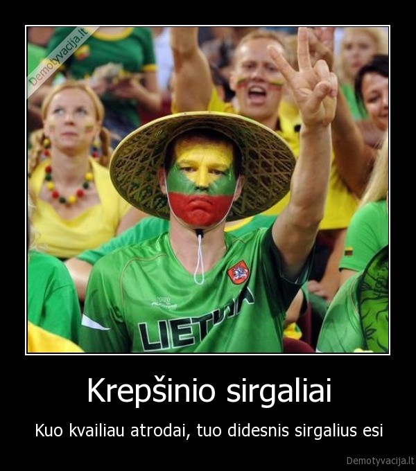 sportas,krepsinis,pergale,sirgalius,fanas,geltona, zalia, raudona,lietuva
