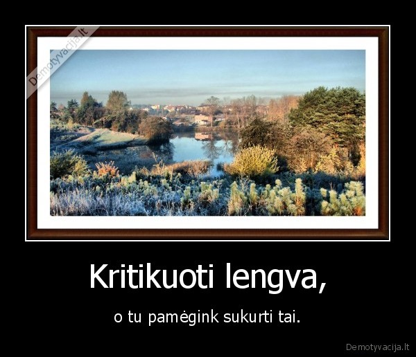 Kritikuoti lengva,