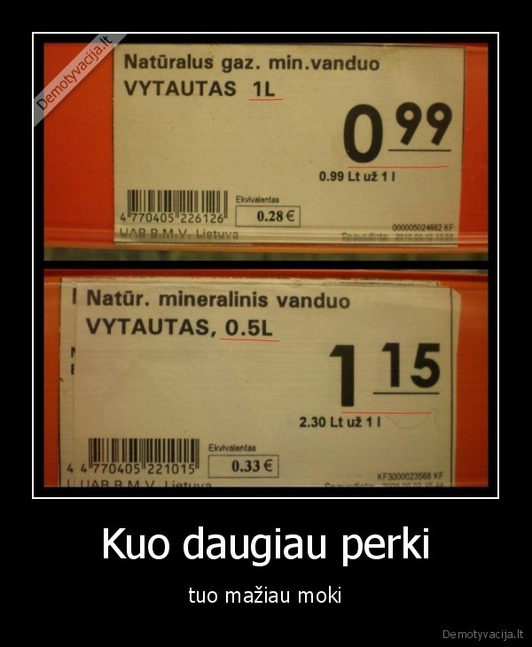 Kuo daugiau perki