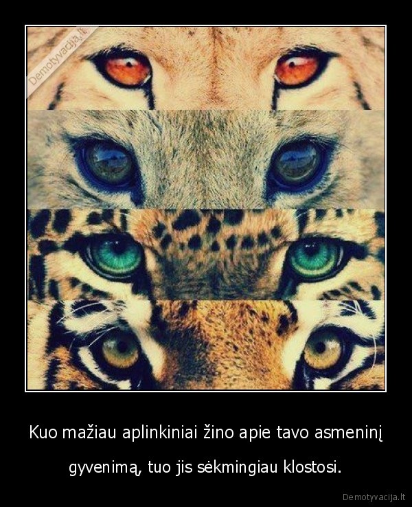 Kuo mažiau aplinkiniai žino apie tavo asmeninį