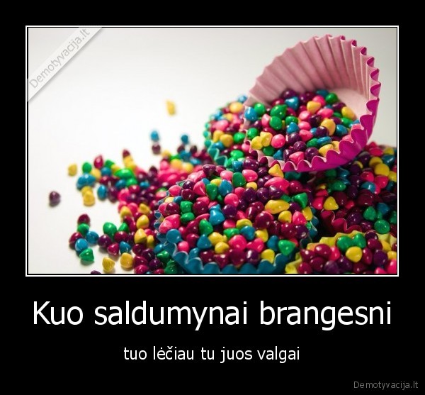 Kuo saldumynai brangesni