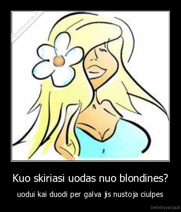 Kuo skiriasi uodas nuo blondines?