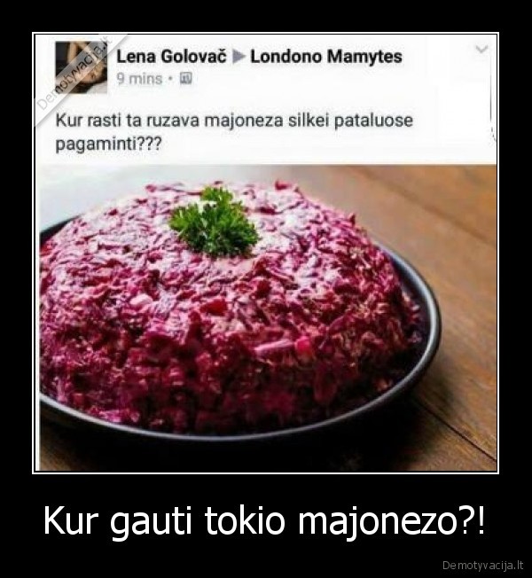 Kur gauti tokio majonezo?!