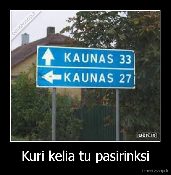 Kuri kelia tu pasirinksi