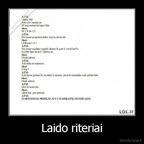 Laido riteriai