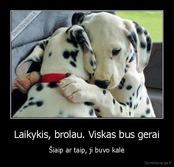 Laikykis, brolau. Viskas bus gerai