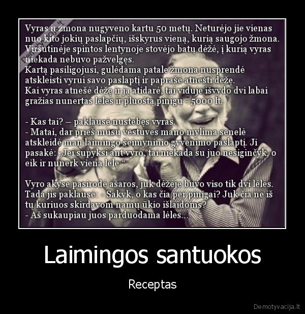 laiminga, santuoka,laimingai, vede,laimes, receptas