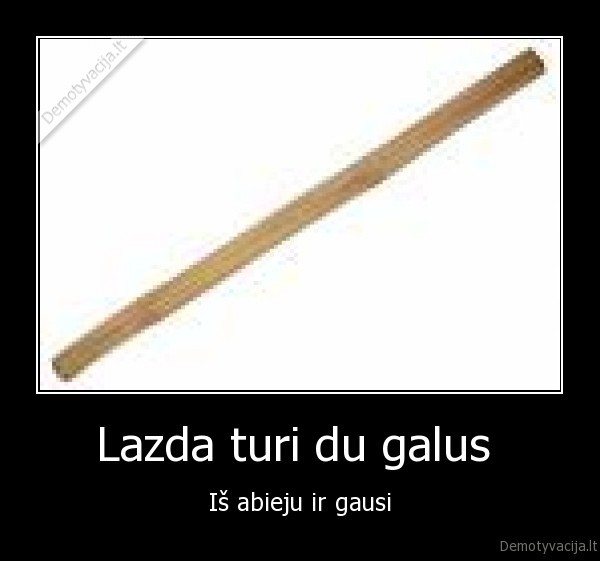 Lazda turi du galus 