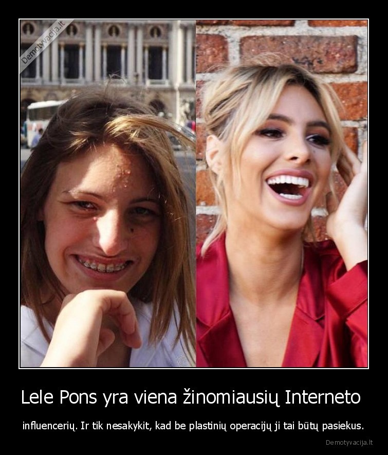 lele, pons,isvaizda,internetas,influencere