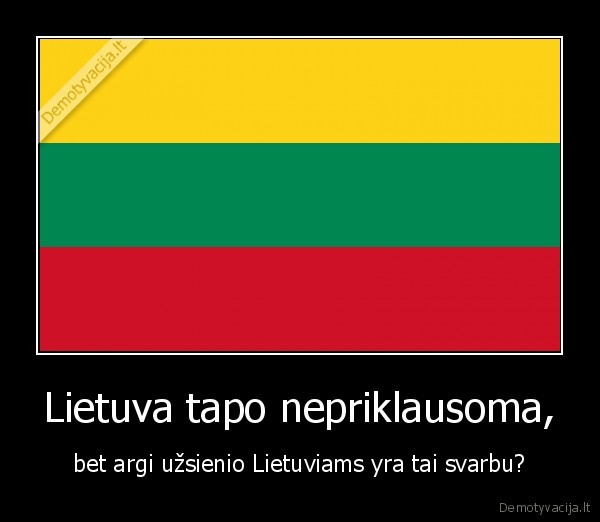 Lietuva tapo nepriklausoma,