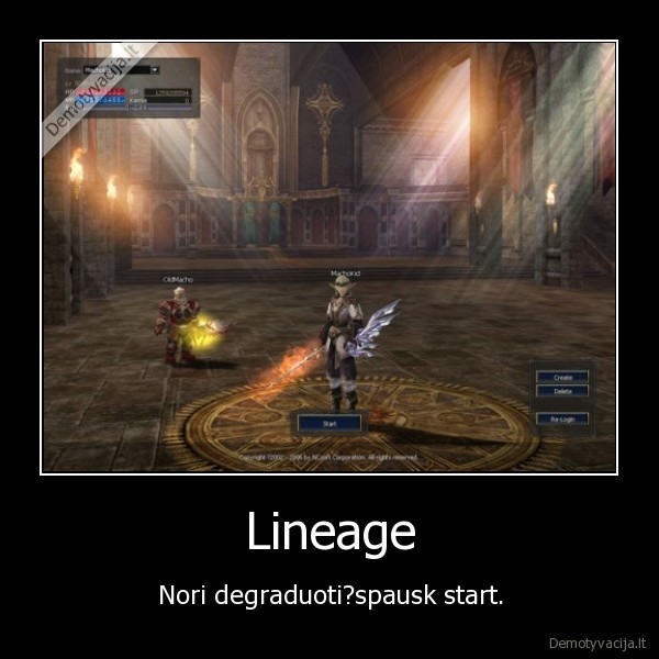 lineage,degradavimas,noliferis