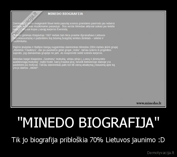 &quot;MINEDO BIOGRAFIJA&quot;