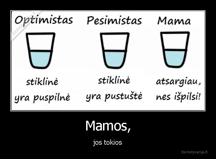 mamos,komiksas,pesimistai,optimistai