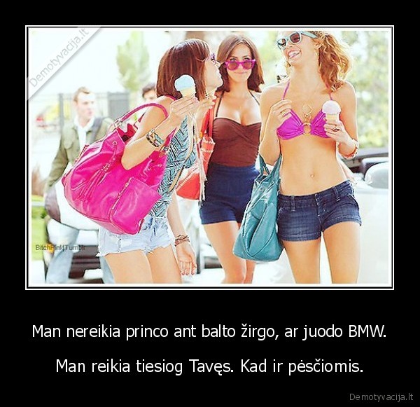 Man nereikia princo ant balto žirgo, ar juodo BMW.