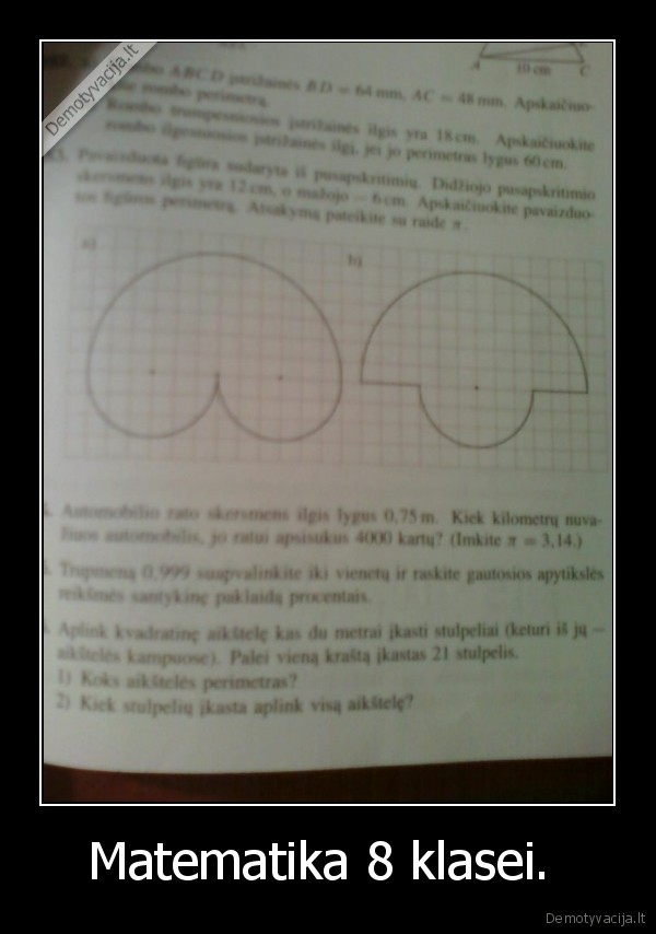 Matematika 8 klasei. 