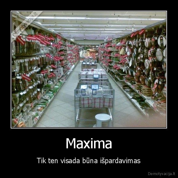 maxima,ispardavimai