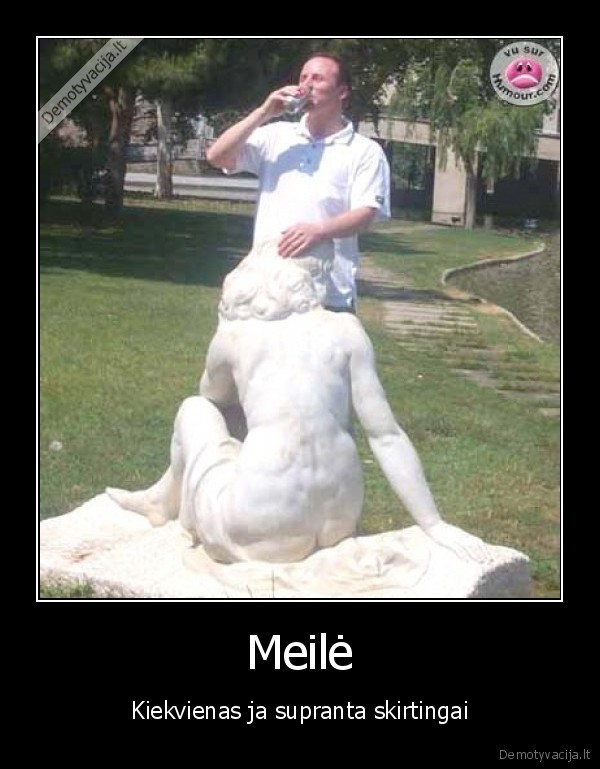 meile, vyras, statula