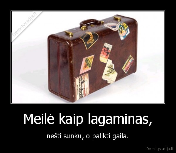Meilė kaip lagaminas,