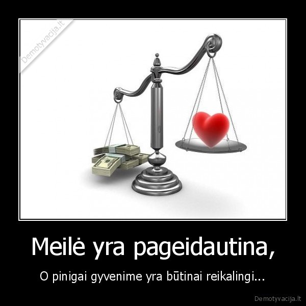 meile, ir, pinigai