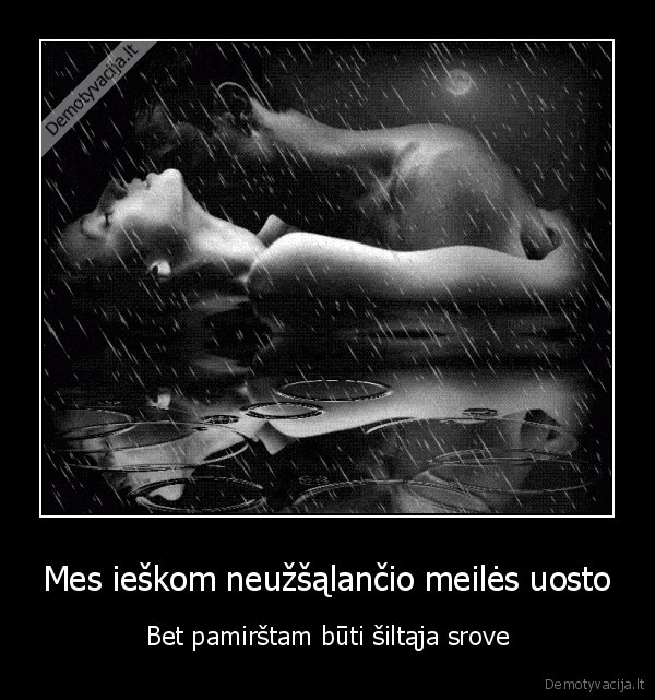Mes ieškom neužšąlančio meilės uosto