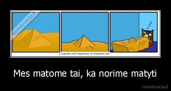 Mes matome tai, ka norime matyti