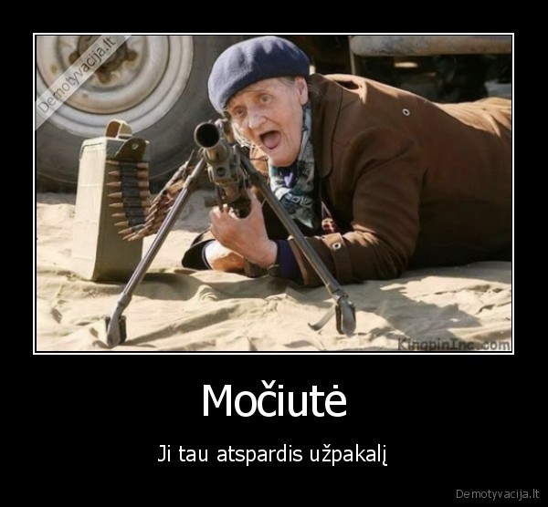 mociute, ginklas