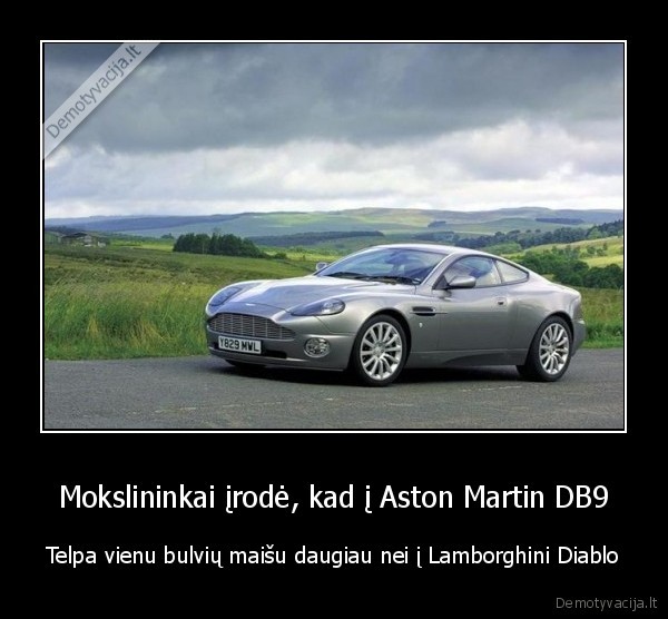 Mokslininkai įrodė, kad į Aston Martin DB9