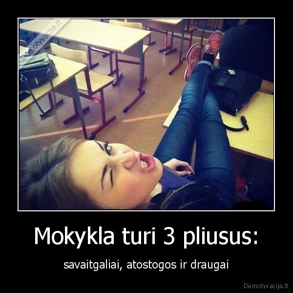 mokykla,pliusai