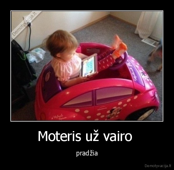 Moteris už vairo 