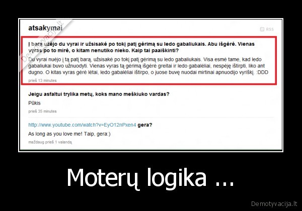 Moterų logika ...