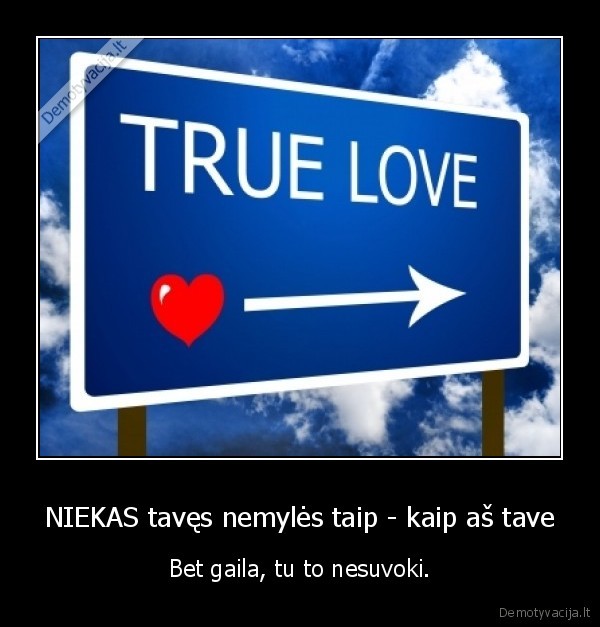 NIEKAS tavęs nemylės taip - kaip aš tave