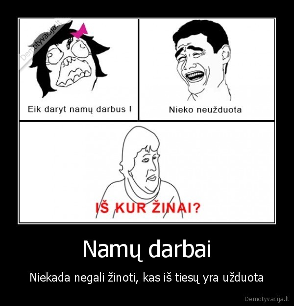 is, kur, zinai