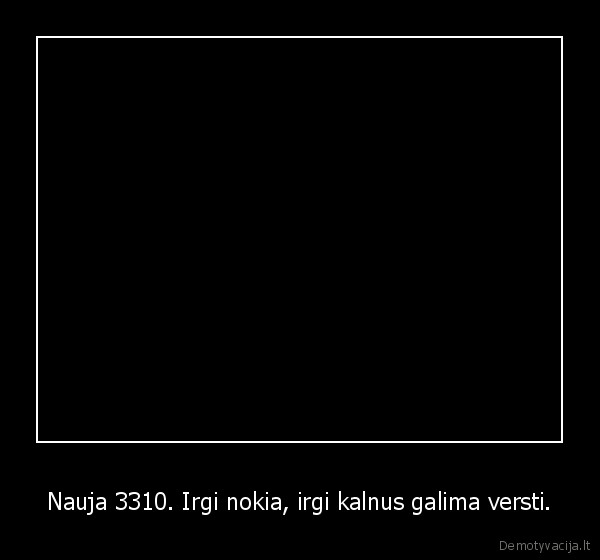 Nauja 3310. Irgi nokia, irgi kalnus galima versti.